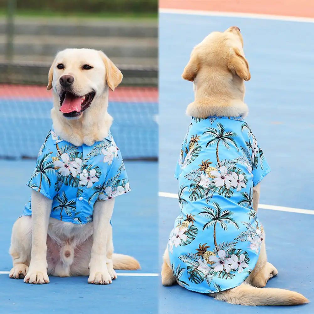 XL-5XL Hawaii Style Cute  T-shirts Comfortable Pet Shirt For Medium Large Dog Puppy Pet Clothes Pet Products