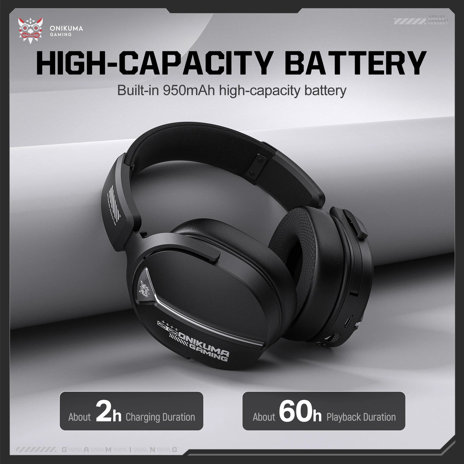 Gaming Headset with Ergonomic Design Breathable Glow Effect 360 Degree Rotatable Microphone Suitable for PS5 PC Notebook