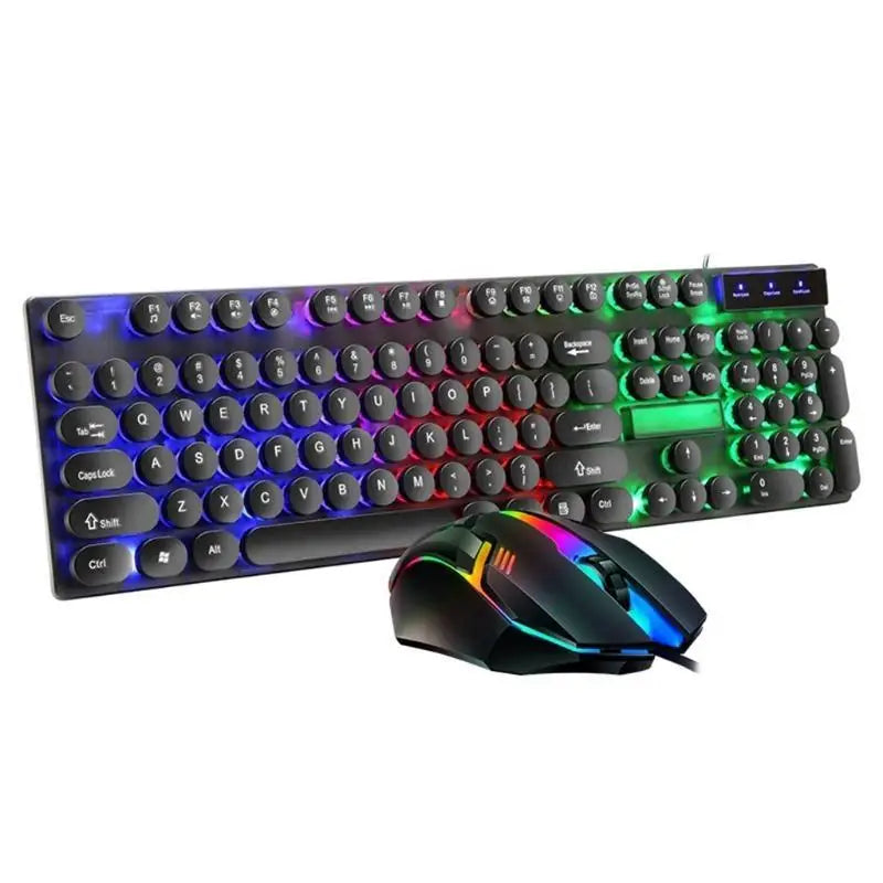 Y1UB Gaming Keyboard Mechanical Feel And Comfortable Metal Panel Round Keycap Backlit