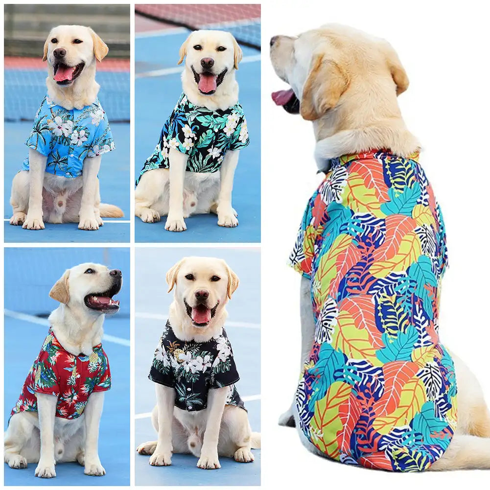 XL-5XL Hawaii Style Cute  T-shirts Comfortable Pet Shirt For Medium Large Dog Puppy Pet Clothes Pet Products