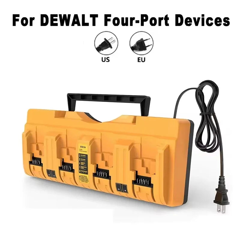 DCB104 for Dewalt Rapid Charger for Dewalt 12V 20V Max Battery Chargers 4 Port with 2 USB Ports, DCB204 DCB205 DCB127 DCB105