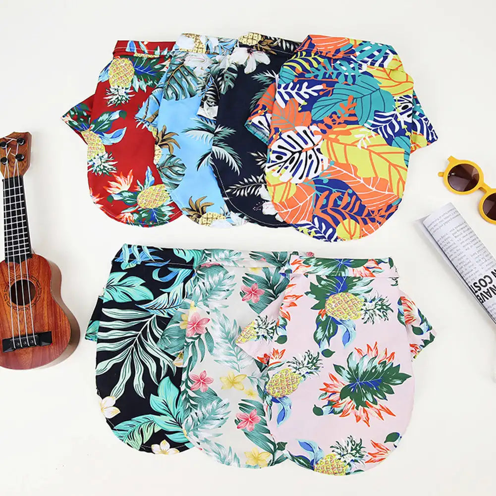 XL-5XL Hawaii Style Cute  T-shirts Comfortable Pet Shirt For Medium Large Dog Puppy Pet Clothes Pet Products