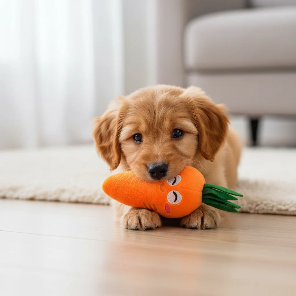 Carrot Dog Toy 1Pc New Puppy Dog Carrots Vegetable Squeaky Chew Squeaker Pet Supplies Dog Interactive Toys Christmas Home Decor