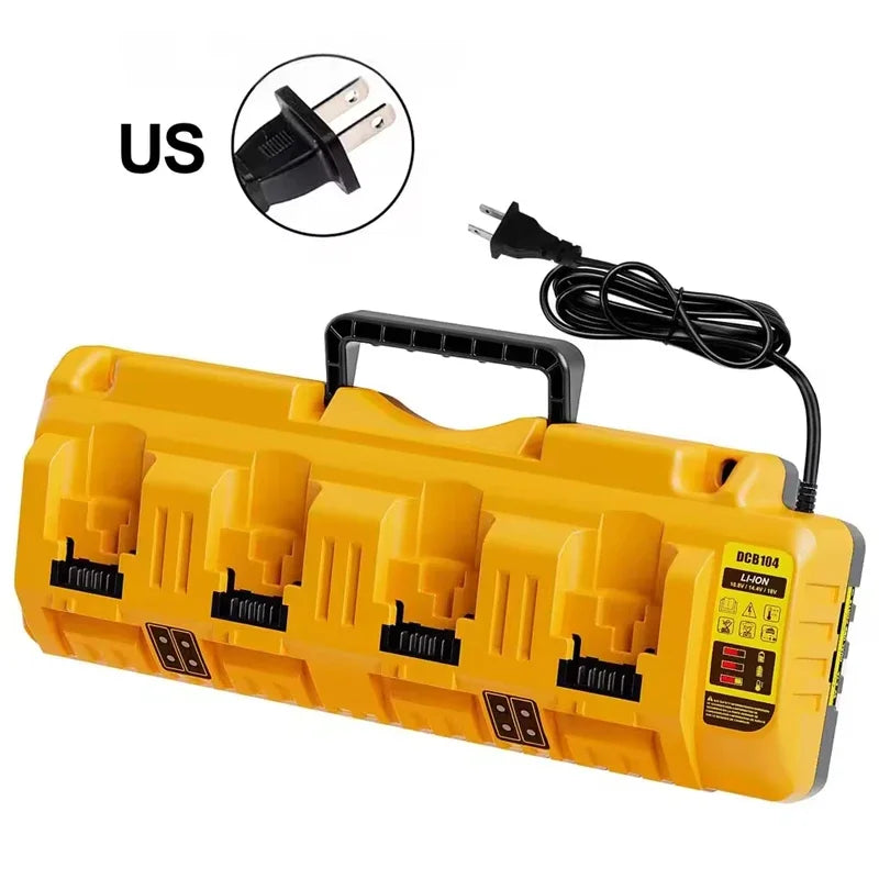 DCB104 for Dewalt Rapid Charger for Dewalt 12V 20V Max Battery Chargers 4 Port with 2 USB Ports, DCB204 DCB205 DCB127 DCB105