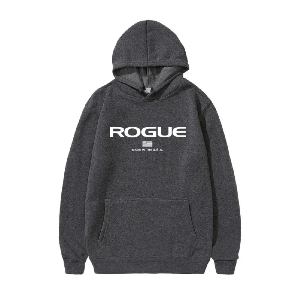 2026 Hoodie New Men's Sports Brand Rogue Fitnes Hooded Sweater Sports Cotton Fleece Men Pullovers Hip Hop hombre ropa Sweatshirt