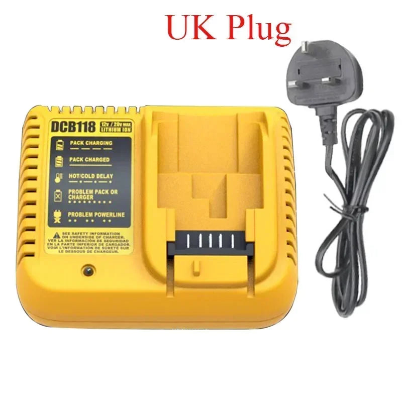 DCB118 Charger For DeWalt 18V 20V Lithium Battery DCB120 DCB140 DCB183 DCB180 DCB200 DCB206 DCB609 DCB112 DCB115 DCB105 DCB107