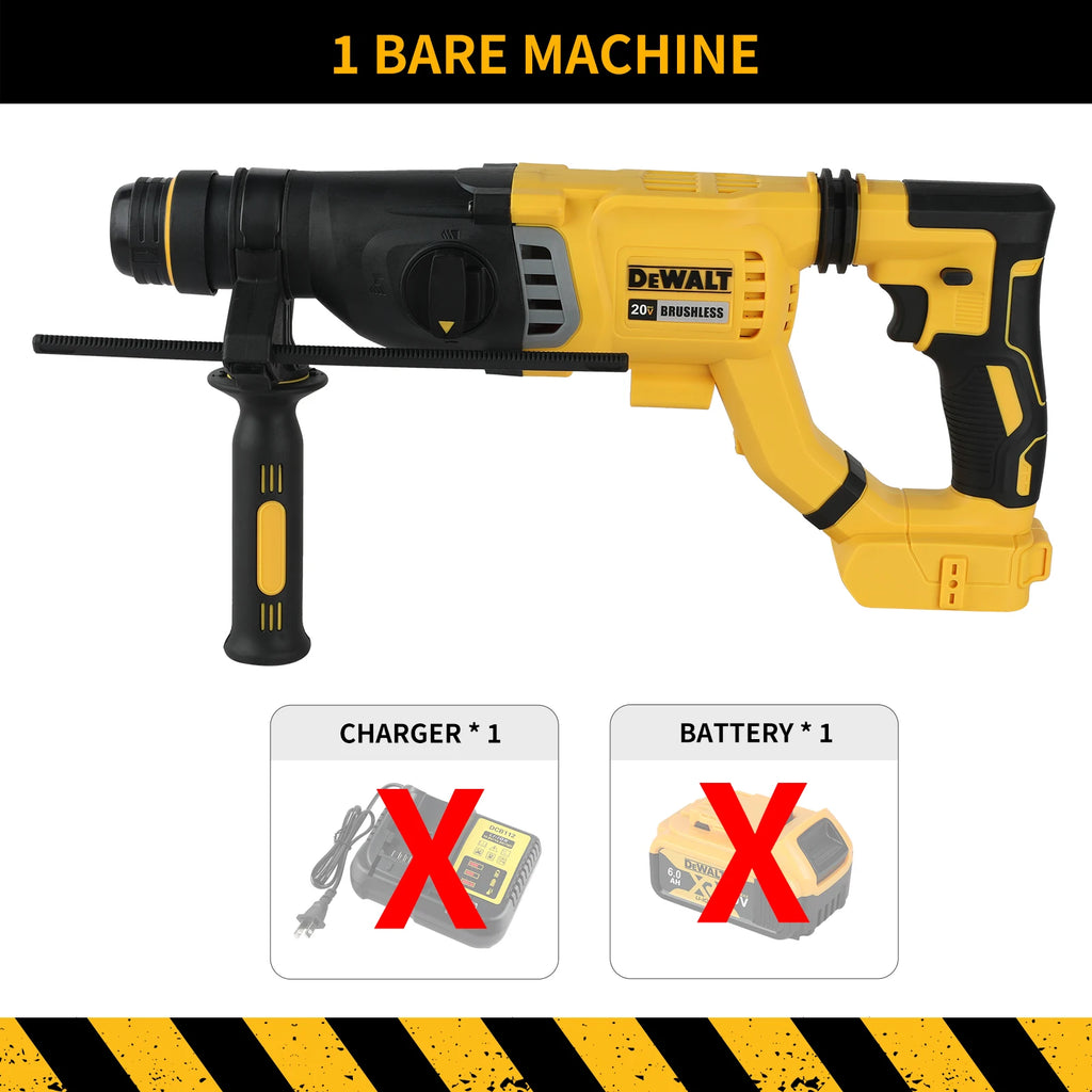 DEWALT DCH263 20V Brushless Wireless Hammer SDS Handle in D Rotary Electric Hammer Concrete Wall Drill Hole Power Tools