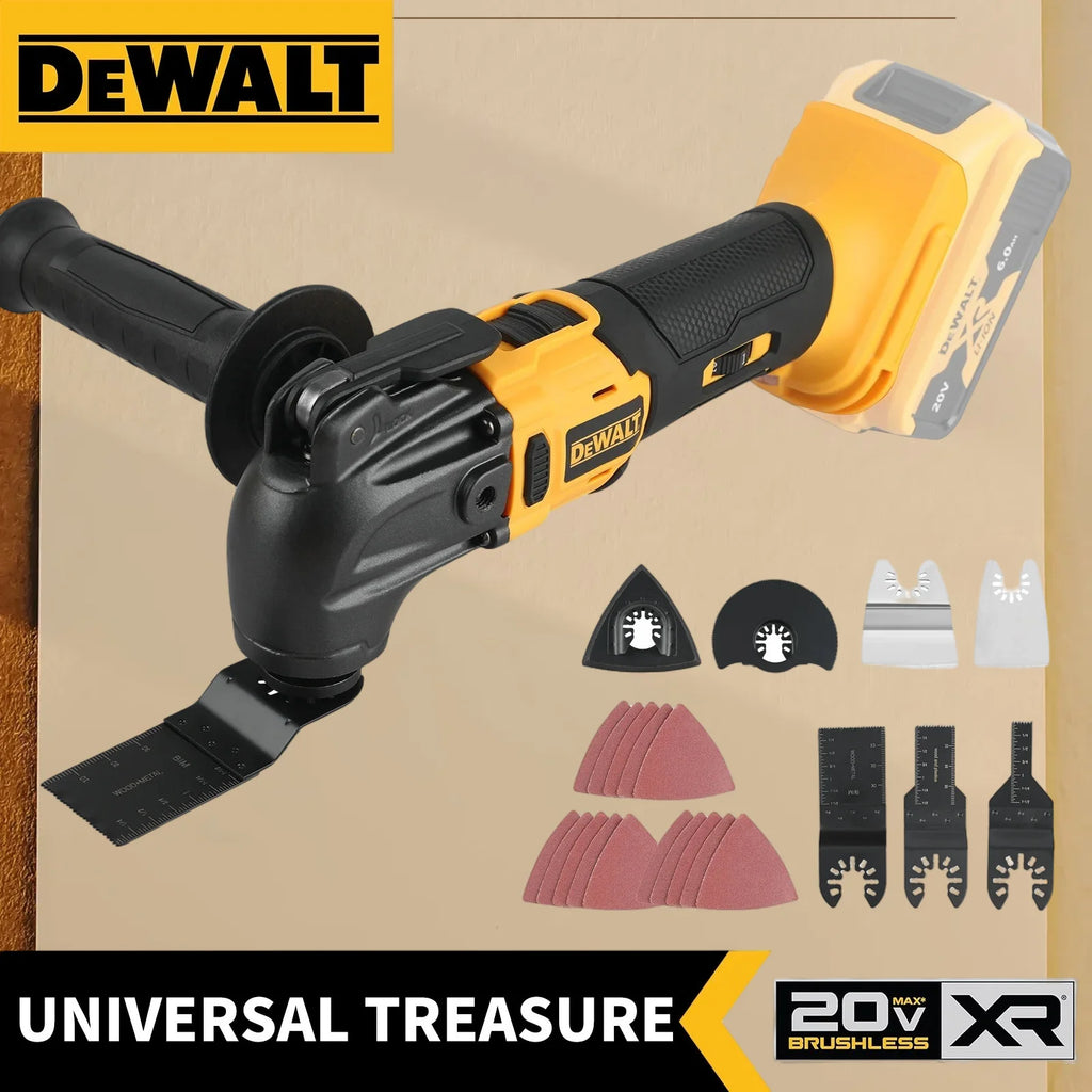 DEWALT 21V Brushless Cordless Oscillating Multi-Tool with 5 Accessories Tool-Free Quick Change for Cutting Sanding Grout Removal