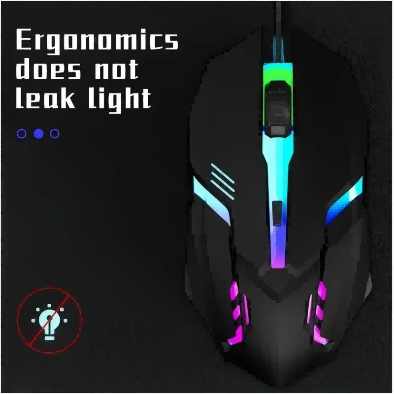 New Latest High-quality Ergonomic Gaming Mouse, Suitable for Desktop and Laptop Computers, 4-button USB RGB Backlit Mouse