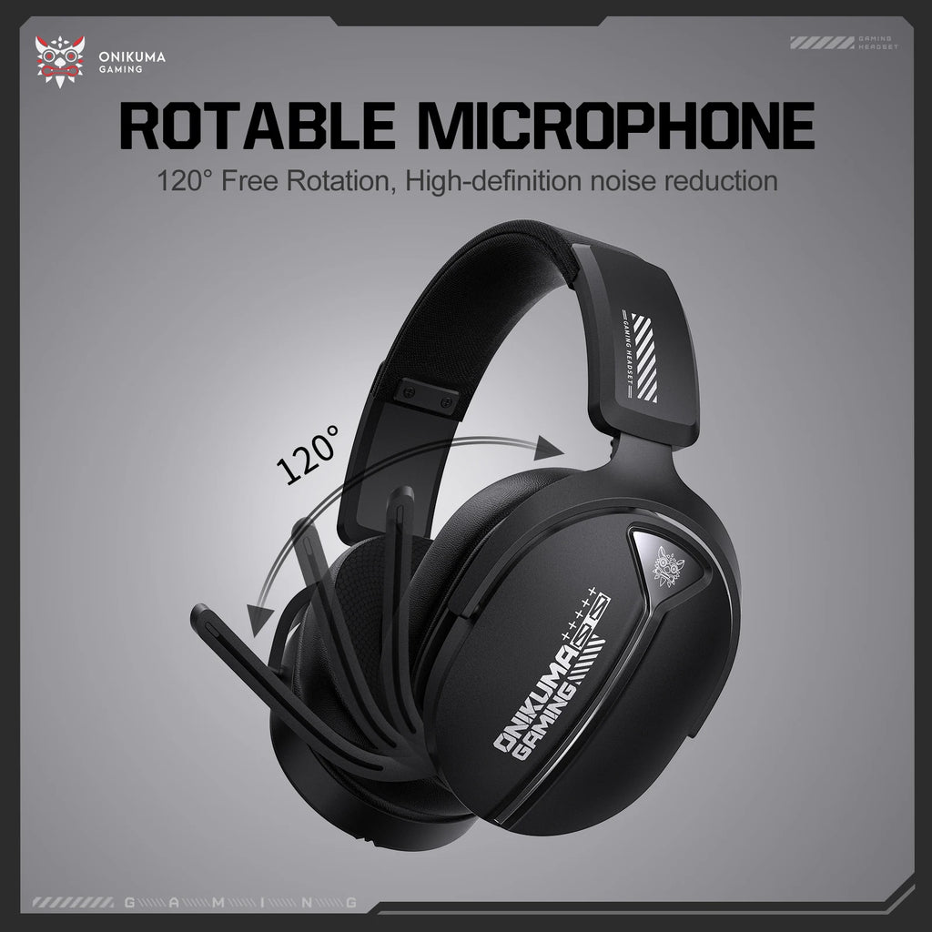 Gaming Headset with Ergonomic Design Breathable Glow Effect 360 Degree Rotatable Microphone Suitable for PS5 PC Notebook