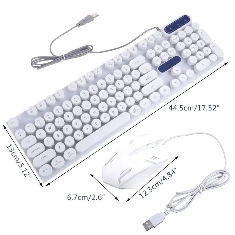 Y1UB Gaming Keyboard Mechanical Feel And Comfortable Metal Panel Round Keycap Backlit