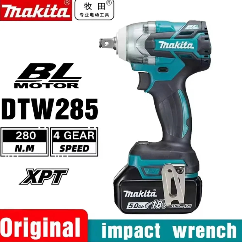 Makita DTW285 Tools Impact Wrench Machine Brushless Cordless Electric Wrench High Torque Rechargable Tool For Makita 18V Battery