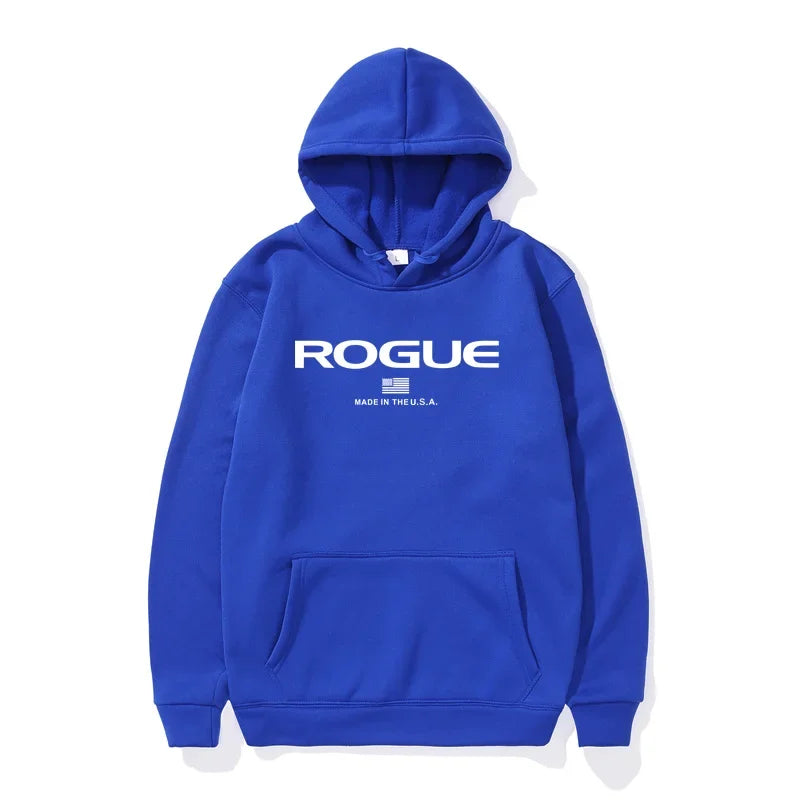 2026 Hoodie New Men's Sports Brand Rogue Fitnes Hooded Sweater Sports Cotton Fleece Men Pullovers Hip Hop hombre ropa Sweatshirt
