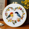 Love Birds Embroidery Starter Kit DIY Cross Stitch Set for Beginner Printed Sewing Art Craft Painting Home Decor Needle Art