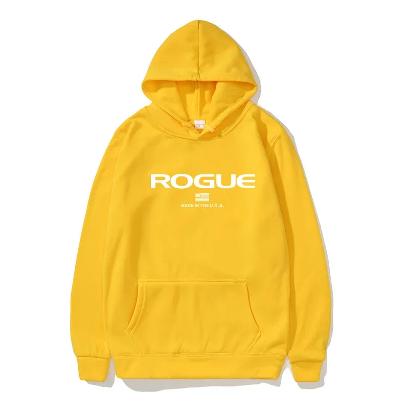 2026 Hoodie New Men's Sports Brand Rogue Fitnes Hooded Sweater Sports Cotton Fleece Men Pullovers Hip Hop hombre ropa Sweatshirt
