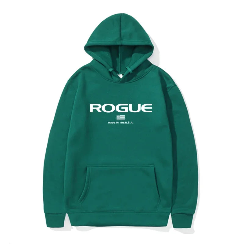 2026 Hoodie New Men's Sports Brand Rogue Fitnes Hooded Sweater Sports Cotton Fleece Men Pullovers Hip Hop hombre ropa Sweatshirt