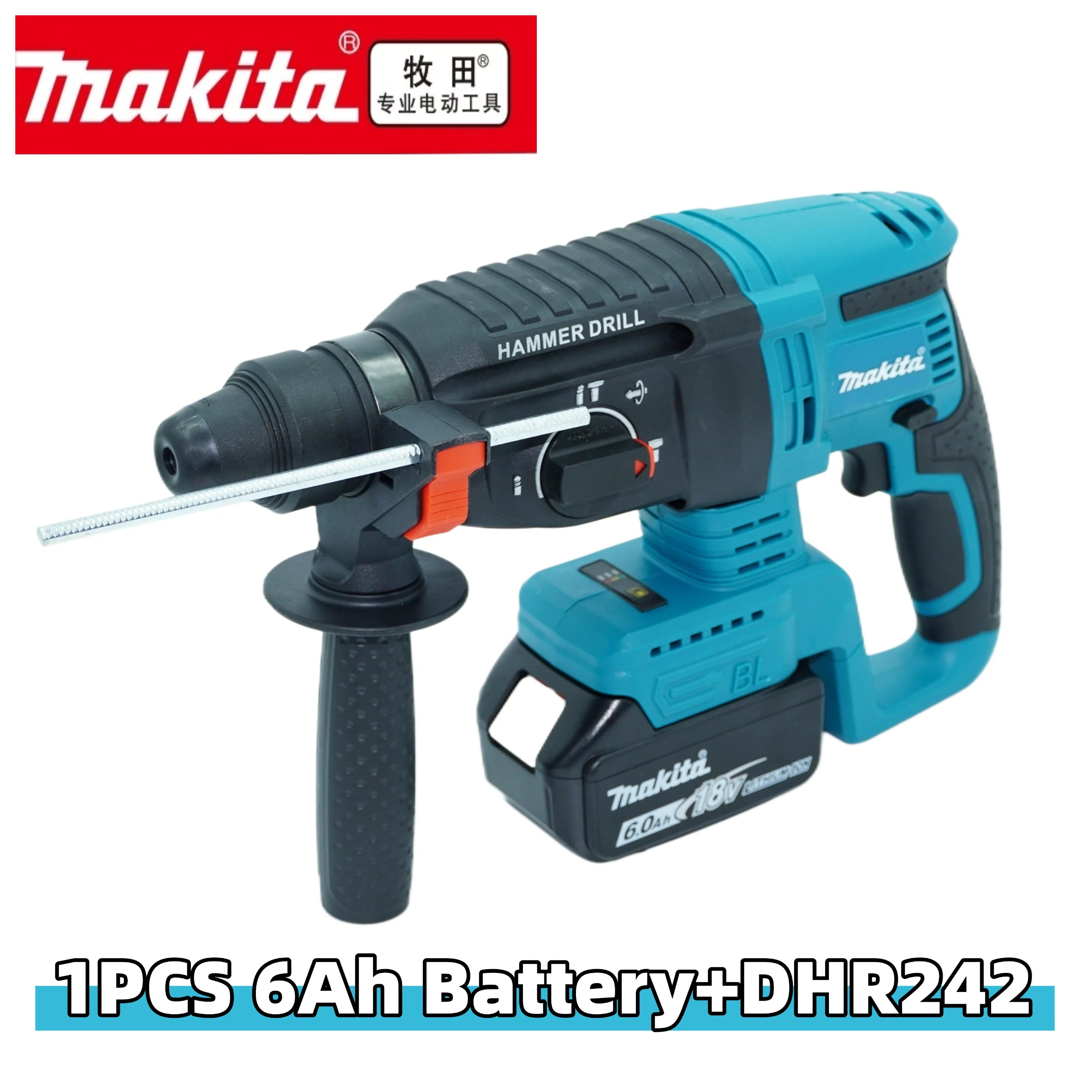 💯2026 New Makita 26MM Cordless Hammer Brushless Electric Hammer 18V Lithium Battery Wireless Drills For Makita 18v Power Tools⚡