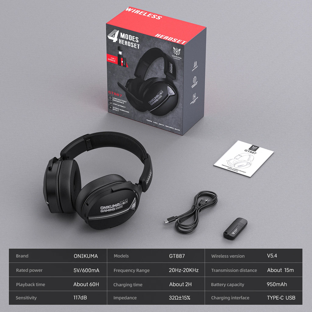 Gaming Headset with Ergonomic Design Breathable Glow Effect 360 Degree Rotatable Microphone Suitable for PS5 PC Notebook