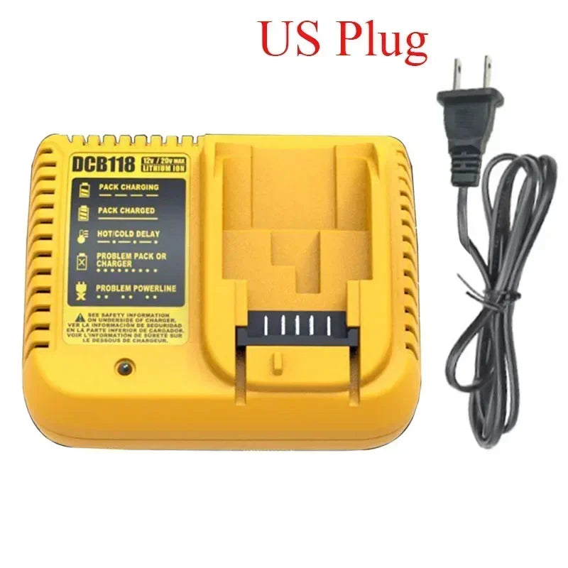 DCB118 Charger For DeWalt 18V 20V Lithium Battery DCB120 DCB140 DCB183 DCB180 DCB200 DCB206 DCB609 DCB112 DCB115 DCB105 DCB107