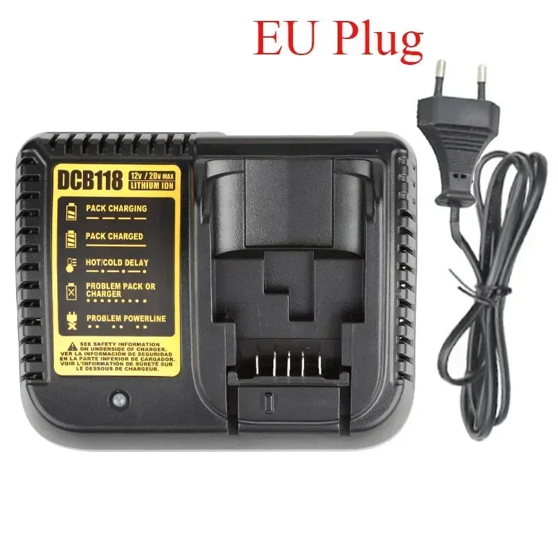 DCB118 Charger For DeWalt 18V 20V Lithium Battery DCB120 DCB140 DCB183 DCB180 DCB200 DCB206 DCB609 DCB112 DCB115 DCB105 DCB107