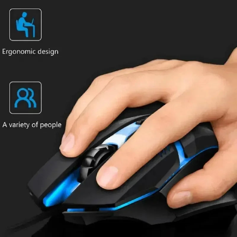 New Latest High-quality Ergonomic Gaming Mouse, Suitable for Desktop and Laptop Computers, 4-button USB RGB Backlit Mouse
