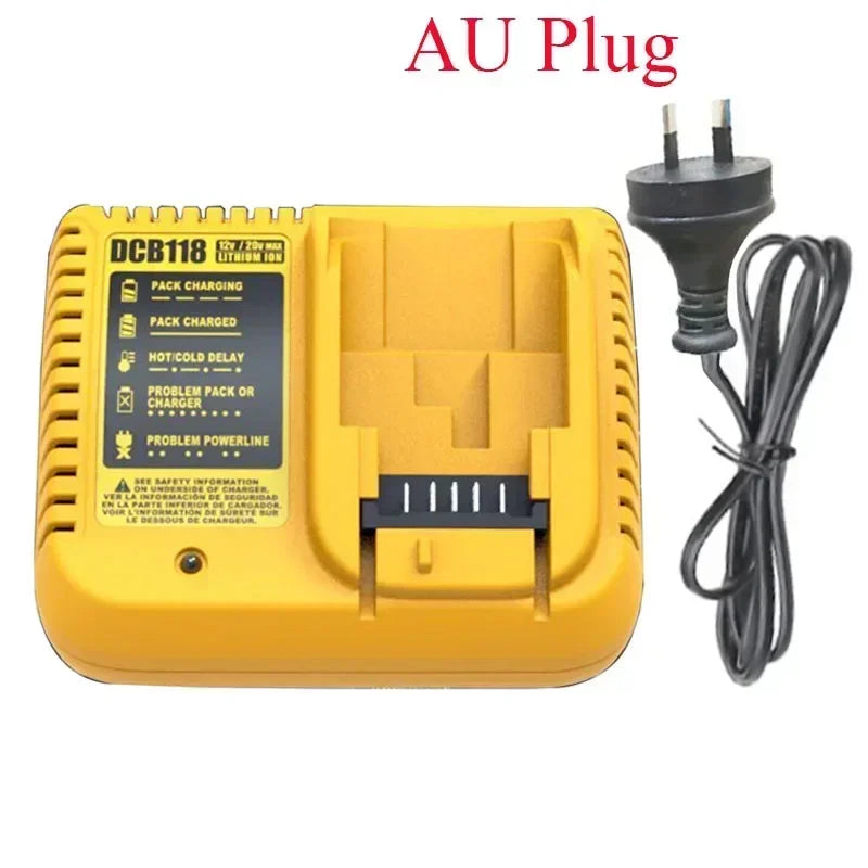 DCB118 Charger For DeWalt 18V 20V Lithium Battery DCB120 DCB140 DCB183 DCB180 DCB200 DCB206 DCB609 DCB112 DCB115 DCB105 DCB107