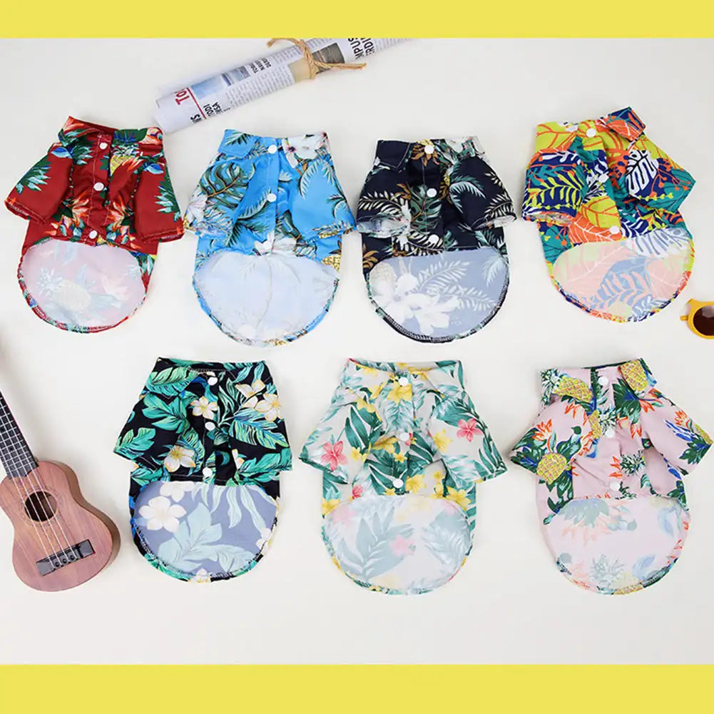 XL-5XL Hawaii Style Cute  T-shirts Comfortable Pet Shirt For Medium Large Dog Puppy Pet Clothes Pet Products