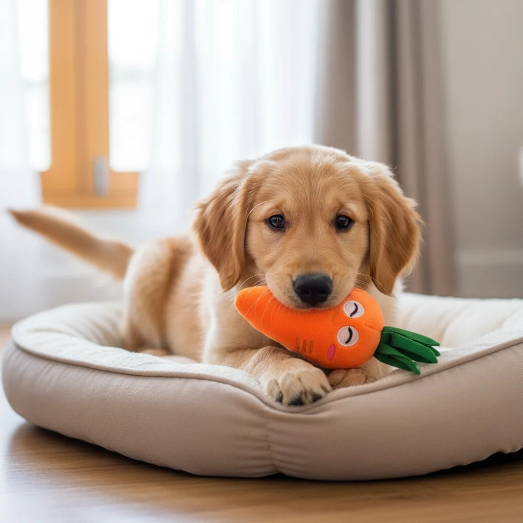 Carrot Dog Toy 1Pc New Puppy Dog Carrots Vegetable Squeaky Chew Squeaker Pet Supplies Dog Interactive Toys Christmas Home Decor