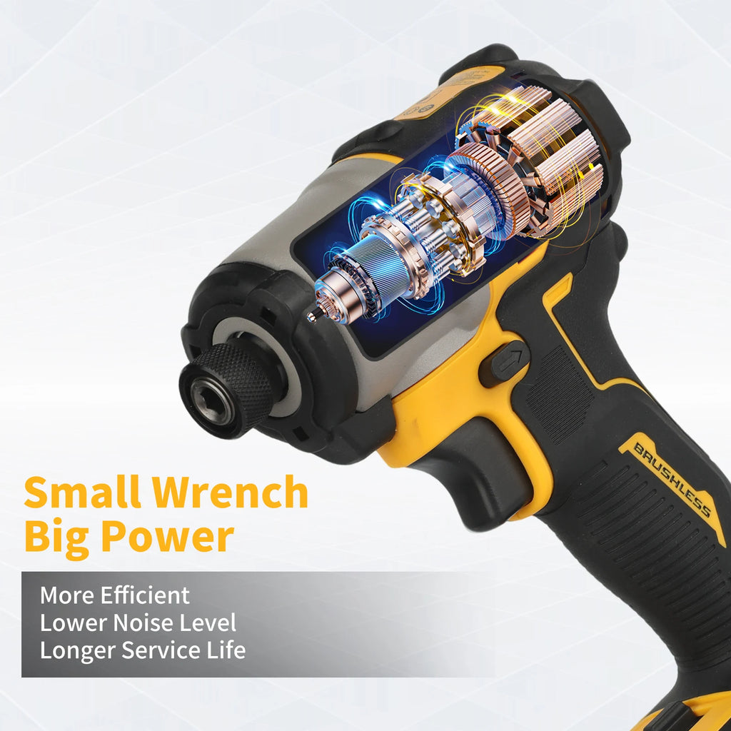 DEWALT 3400RPM DCF845 Brushless Cordless Impact Driver 20V Electric Screwdriver Compact Industrial DIY Repair Power Tools