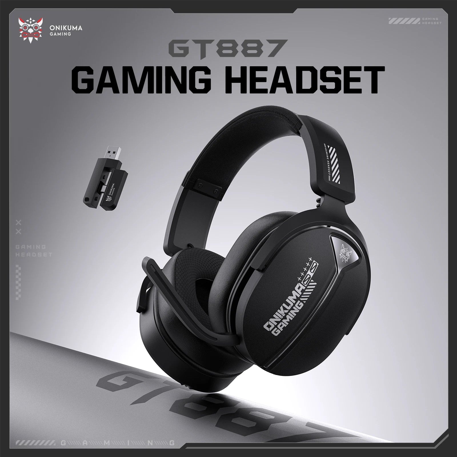 Gaming Headset with Ergonomic Design Breathable Glow Effect 360 Degree Rotatable Microphone Suitable for PS5 PC Notebook