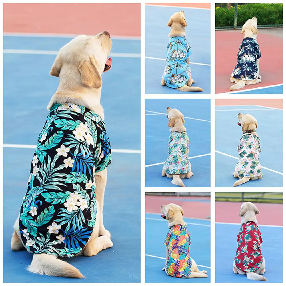 XL-5XL Hawaii Style Cute  T-shirts Comfortable Pet Shirt For Medium Large Dog Puppy Pet Clothes Pet Products